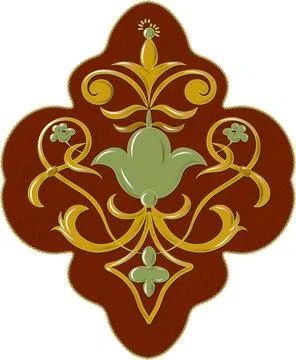 A beautiful pattern with ethnic elements, reminiscent of ancient Russian pa.. Illustrazione stock