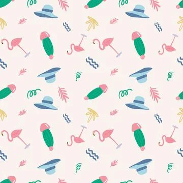 Beautiful pattern with icons and design elements Illustrazione stock
