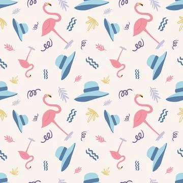 Beautiful pattern with icons and design elements Stock Illustration
