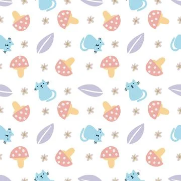 Beautiful pattern with icons and design elements Stock Illustration