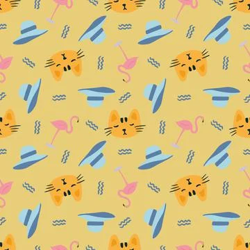 Beautiful pattern with icons and design elements イラスト素材