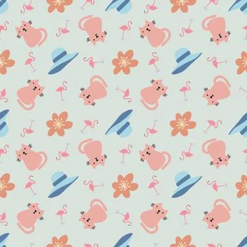 Beautiful pattern with icons and design elements Stock Illustration