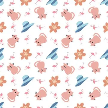 Beautiful pattern with icons and design elements 스톡 일러스트