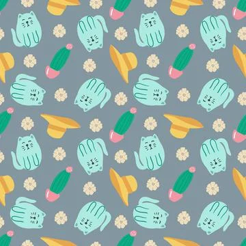 Beautiful pattern with icons and design elements Stock Illustration