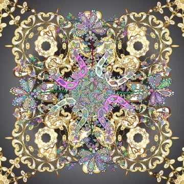 Beautiful pattern for Sketchs. Seamless pattern in Baroque style. Vector. Gracef イラスト素材