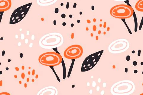 Beautiful pattern in small abstract flower. Small colorful flowers. Stock Illustration