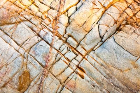 Beautiful pattern in stone at the coast Stock Photos