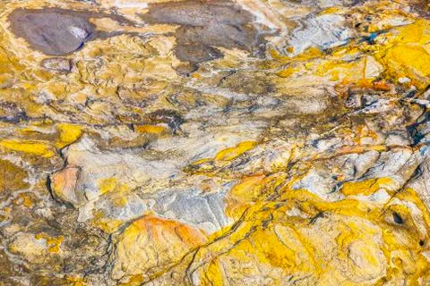 Beautiful pattern in stone at the coast Stock Photos