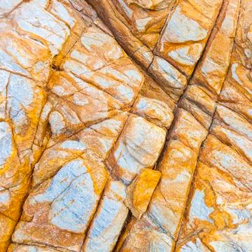 Beautiful pattern in stone at the coast Stock Photos