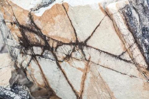 Beautiful pattern in Stone at the coast Stock Photos