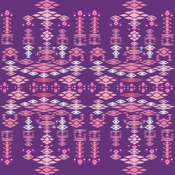 Beautiful pattern striped from geometric shape,ethnic style. Illustrazione stock