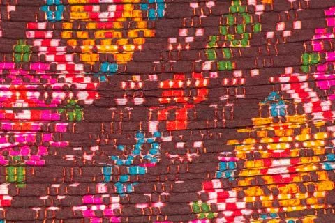 Beautiful pattern on yarn for weaving. Stock Photos