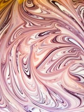 Beautiful patterns when mixing paints of different colors. Stock Illustration