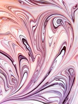 Beautiful patterns when mixing paints of different colors. Stock Illustration