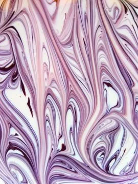 Beautiful patterns when mixing paints of different colors. Stock Illustration