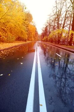 Beautiful paved road Stock Photos