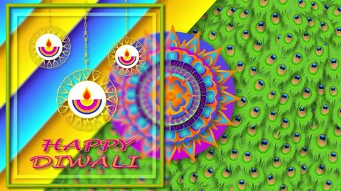 Beautiful peacock feather background animation clip with swinging decoratio.. 스톡 동영상 289010027