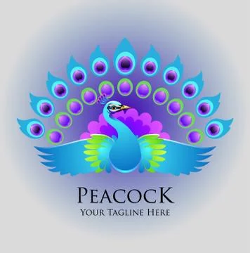 Beautiful peacock Stock Illustration
