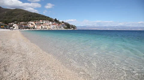 Beautiful pebble beach Stock Footage 22937556