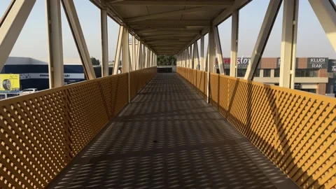 A beautiful Pedestrian overpass Stock Footage 157576763