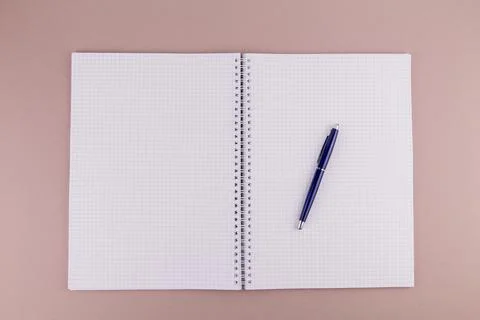 Beautiful pen on a4 notebook for study or work Stock Photos