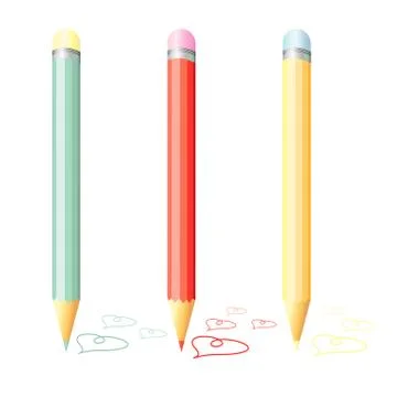 Beautiful pencils Stock Illustration