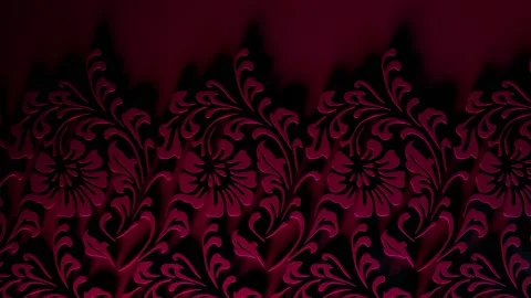 Beautiful pink background with flower shape. Ornamental fabric. Floral pattern Stock Footage 201114620