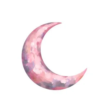 Beautiful pink crescent Ilustração Stock