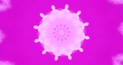 Beautiful pink pattern in a kaleidoscope. Abstraction revolves in a circle. Stock Footage 160908609