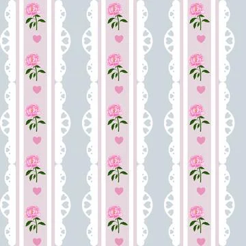Beautiful pink peony pattern design for great lovely textile pattern Stock Illustration