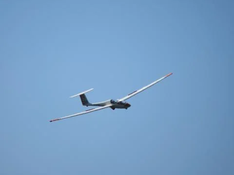 Beautiful plane without engine glider silent and eco-friendly flight Foto stock