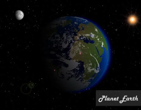 Beautiful planet earth Stock Illustration