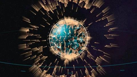 Beautiful planet suffering from the climate changes and temperature anomalies Illustrazione stock
