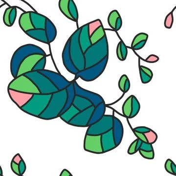 Beautiful plant seamless pattern Stock Illustration