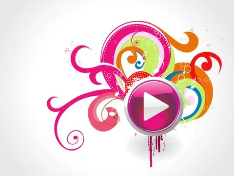 Beautiful play button Stock Illustration