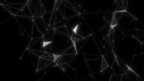 Beautiful plexus. Abstract polygonal geometric surface animation. Stock Footage 115131999