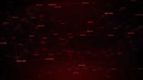 Beautiful Plexus Global Digital Network with Numbers Flying Through Stock Footage 97170035