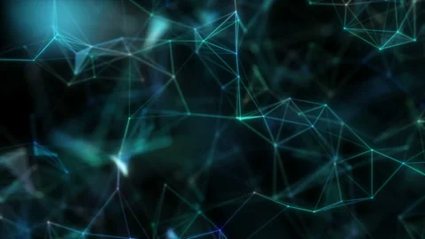 Beautiful plexus. Graphical geometric background molecule and connection, neon Stock Footage 114000402