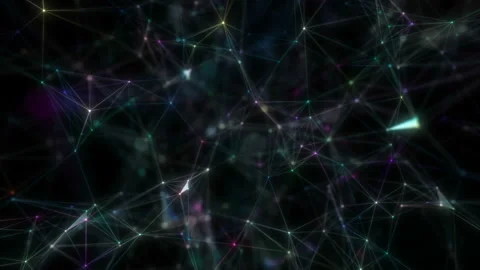 Beautiful plexus of neon structures on a black background. For digital Stock Footage 115571701