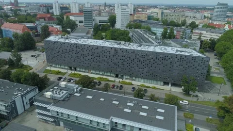 Beautiful Polytechnic Wroclaw Aerial View Poland Stock Footage 268505633
