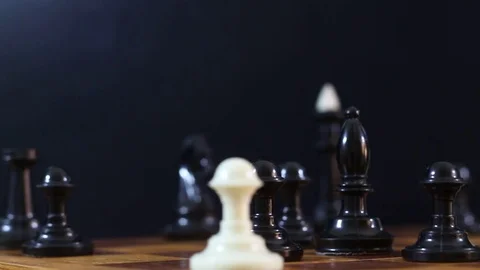 Beautiful position of the pieces on the chessboard Stock Footage 77278731