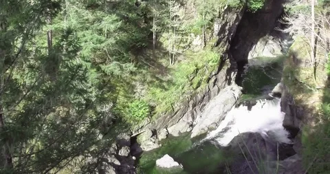 Beautiful Potholes Viewpoint falls in spring time 4. Stock Footage 88163597