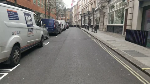 BEAUTIFUL POV OF SOHO EMPTY STREETS DURING LONDON LOCKDOWN, 4K Stock Footage 126591645