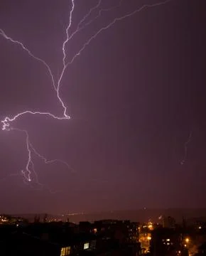 Beautiful powerful lightning Foto stock