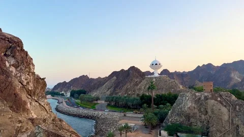 Beautiful pre-sunset view from Mutrah, Oman February 03 2026 Video stock 328450749