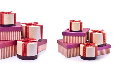 Beautiful present boxes Stock Photos