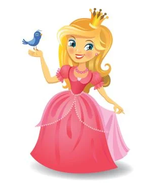 Beautiful princess Stock Illustration