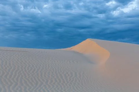 Beautiful pristine white sand dune at Anna Bay, New South Wales, Australia Stock Photos
