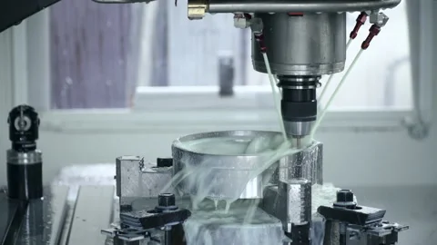 Beautiful process of metalwork and machine manufacturing of press form close up. Video stock 199488196