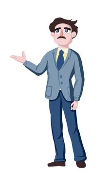 A beautiful Professor teaches drawing. Stock Illustration